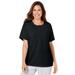 Plus Size Women's Sleep Tee by Dreams & Co. in Black (Size 5X) Pajama Top