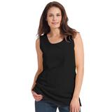 Plus Size Women's Perfect Scoopneck Tank by Woman Within in Black (Size 5X) Top