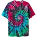 Men's Big & Tall Lightweight Tie-Dye Crewneck Tee by KingSize in Black Tie Dye (Size 7XL)