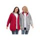Plus Size Women's Fleece Nylon Reversible Jacket by Woman Within in Classic Red Heather Grey (Size 4X) Rain Jacket