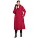 Plus Size Women's Water repellent long raincoat by Woman Within in Classic Red (Size 32 W)