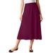 Plus Size Women's 7-Day Knit A-Line Skirt by Woman Within in Deep Claret (Size 2X)