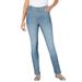 Plus Size Women's Stretch Slim Jean by Woman Within in Light Wash Sanded (Size 24 WP)