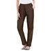 Plus Size Women's Straight Leg Fineline Jean by Woman Within in Chocolate (Size 26 WP)