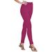 Plus Size Women's Stretch Cotton Legging by Woman Within in Raspberry (Size S)