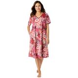 Plus Size Women's Short T-Shirt Lounger by Dreams & Co. in Pomegranate Floral (Size 4X)