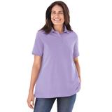Plus Size Women's Perfect Short-Sleeve Polo Shirt by Woman Within in Soft Iris (Size S)