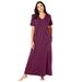 Plus Size Women's Long T-Shirt Lounger by Dreams & Co. in Deep Claret (Size 1X)