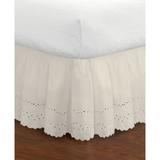 Fresh Ideas Ruffled Eyelet 18" Bed Skirt, Twin by Levinsohn Textiles in Ivory (Size QUEEN)