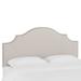 Microsuede Nail Button Botched Headboard by Skyline Furniture in Premier Platinum (Size KING)