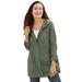 Plus Size Women's Lightweight Hooded Jacket by Woman Within in Olive Green (Size 14/16)