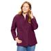 Plus Size Women's Zip-Front Quilted Jacket by Woman Within in Deep Claret (Size M)