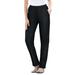 Plus Size Women's Straight Leg Fineline Jean by Woman Within in Black (Size 14 W)