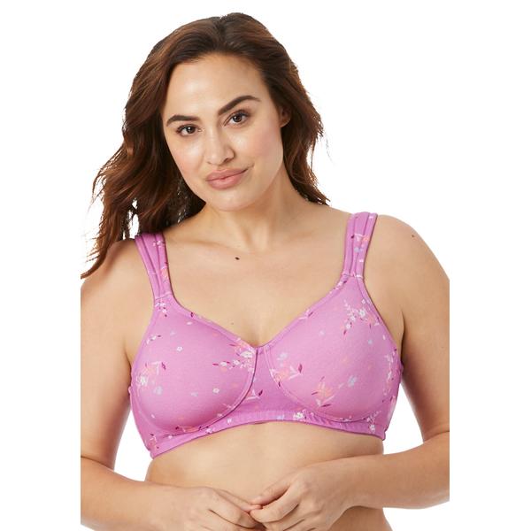 plus-size-womens-cotton-wireless-t-shirt-bra-by-comfort-choice-in-pretty-orchid-spray--size-38-dd-/