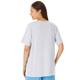 Plus Size Women's Sleep Tee by Dreams & Co. in Heather Grey (Size 6X) Pajama Top