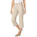 Plus Size Women's Capri Stretch Jean by Woman Within in Natural Khaki (Size 14 WP)