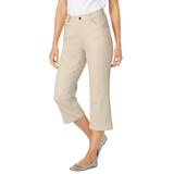 Plus Size Women's Capri Stretch Jean by Woman Within in Natural Khaki (Size 44 WP)