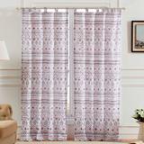 Wide Width Denmark Curtain Panel Pair by Barefoot Bungalow in Multi (Size 84" W 84" L)