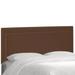 Velvet Nail Button Border Headboard by Skyline Furniture in Velvet Chocolate (Size FULL)