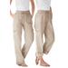 Plus Size Women's Convertible Length Cargo Pant by Woman Within in Natural Khaki (Size 44 W)