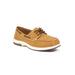 Wide Width Men's Deer Stags® Lace-Up Boat Shoes by Deer Stags in Light Tan (Size 11 W)