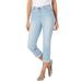 Plus Size Women's Girlfriend Stretch Jean by Woman Within in Light Wash Sanded (Size 16 T)