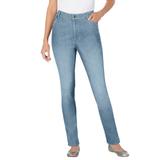 Plus Size Women's Stretch Slim Jean by Woman Within in Light Wash Sanded (Size 20 W)