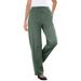Plus Size Women's 7-Day Knit Ribbed Straight Leg Pant by Woman Within in Pine (Size 6X)