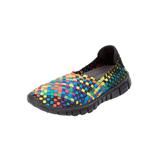 Extra Wide Width Women's CV Sport Ria Slip On Sneaker by Comfortview in Black Multi (Size 7 1/2 WW)