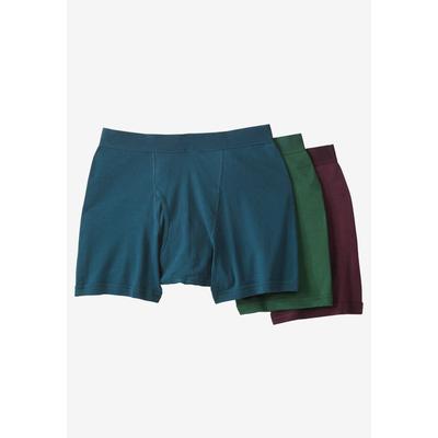 Men's Big & Tall Cotton Mid-Length Briefs 3-Pack by KingSize in Assorted Colors (Size 2XL) Underwear