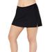 Plus Size Women's Side-Slit Swim Skirt with Built-in Brief by Swim 365 in Black (Size 22) Swimsuit Bottoms