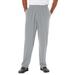 Men's Big & Tall Lightweight Jersey Open Bottom Sweatpants by KingSize in Heather Gunmetal (Size 9XL)