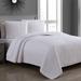 Estate Collection Fenwick Quilt Set by American Home Fashion in White (Size FL/QUE)