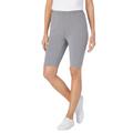 Plus Size Women's Stretch Cotton Bike Short by Woman Within in Medium Heather Grey (Size 6X)