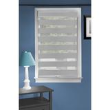 Wide Width Cordless Celestial Sheer Double Layered Shade by Achim Home Décor in Grey (Size 33" W 72" L)