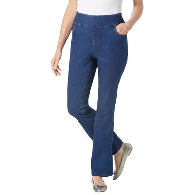 Plus Size Women's Flex-Fit Pull-On Bootcut Denim Jean by Woman Within in Medium Stonewash (Size 16 WP)