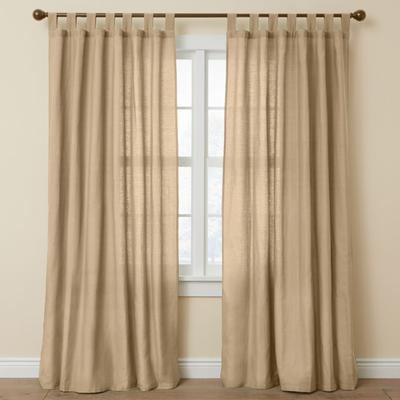 Wide Width Poly Cotton Canvas Tab-Top Panel by BrylaneHome in Sand (Size 48