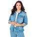 Plus Size Women's Essential Denim Jacket by Roaman's in Light Wash (Size 34 W)