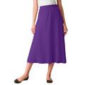 Plus Size Women's 7-Day Knit A-Line Skirt by Woman Within in Radiant Purple (Size L)