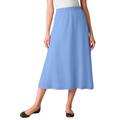 Plus Size Women's 7-Day Knit A-Line Skirt by Woman Within in French Blue (Size 5X)