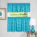 Wide Width Colby Window Curtain Tier Pair and Valance Set by Achim Home Décor in Turquoise (Size 58" W 24" L)