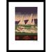 Vintage Hermes Sailboats 14x18 Framed Print by Venice Beach Collections Inc in Blue Green