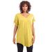 Plus Size Women's Ruched-Sleeve Ultra Femme Tunic by Roaman's in Lemon Mist (Size 30/32) Long Shirt
