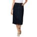 Plus Size Women's Stretch Jean Skirt by Woman Within in Indigo (Size 36 W)