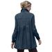 Plus Size Women's Pleat-Back Denim Jacket by Woman Within in Indigo (Size M)