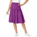 Plus Size Women's Jersey Knit Tiered Skirt by Woman Within in Purple Magenta (Size 34/36)