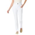 Plus Size Women's Secret Solutions™ Tummy Smoothing Straight Leg Jean by Woman Within in White (Size 28 WP)