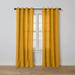 Wide Width Poly Cotton Canvas Grommet Panel by BrylaneHome in Ochre (Size 48" W 96" L) Window Curtain Drape