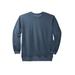 Men's Big & Tall Fleece Crewneck Sweatshirt by KingSize in Heather Slate Blue (Size 7XL)