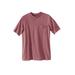 Men's Big & Tall Shrink-Less™ Lightweight Pocket Crewneck T-Shirt by KingSize in Ash Pink (Size 7XL)